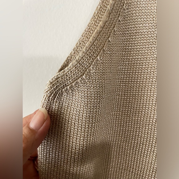 FIA ITALIA HANDLOOMED WOMEN'S TANK TOP KNITTED FABRIC. TAN, size S - Picture 12 of 15